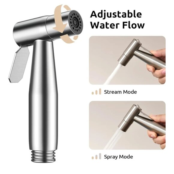 AROFA TOILET BIDET SPRAYER-HANDS FREE-HANDHELD-DUAL CONTROL ADJUST WATER FLOW - Picture 6 of 16